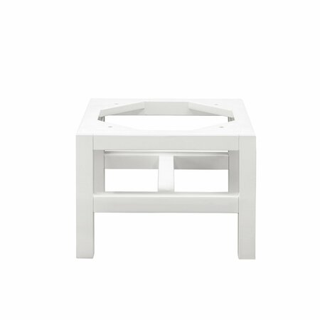 JAMES MARTIN VANITIES Addison 15in Wooden Stand for Grand Tower Hutch, Glossy White E444-ST15-GW